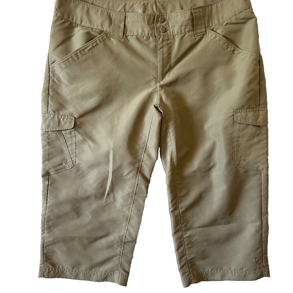 Columbia Shorts Capris 8 18L Khaki Stretch Lightweight Hiking